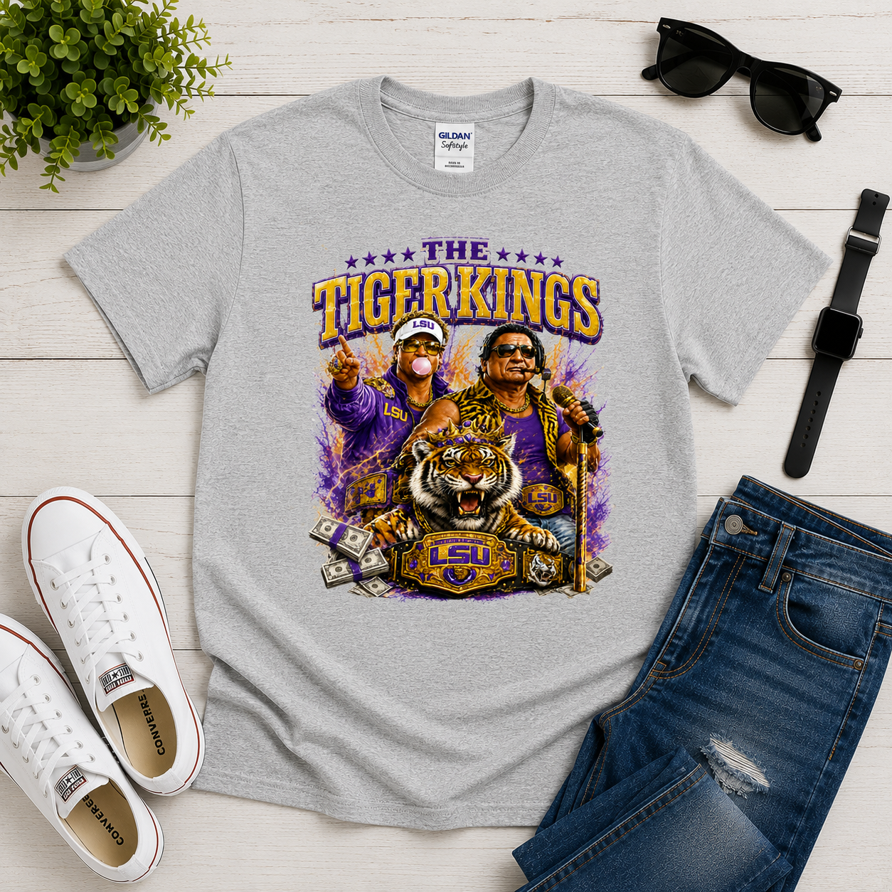 LSU Tigers Football Graphic Tee -Tiger Kings