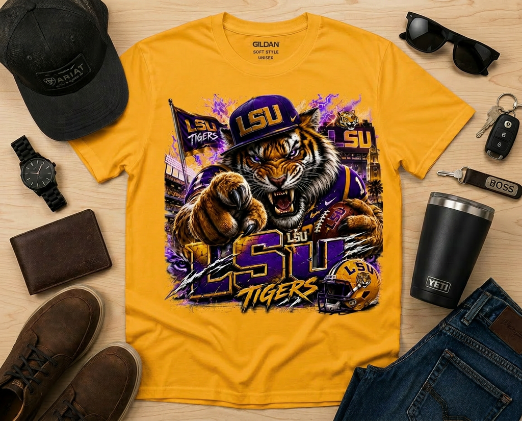LSU Tigers Football Graphic Tee