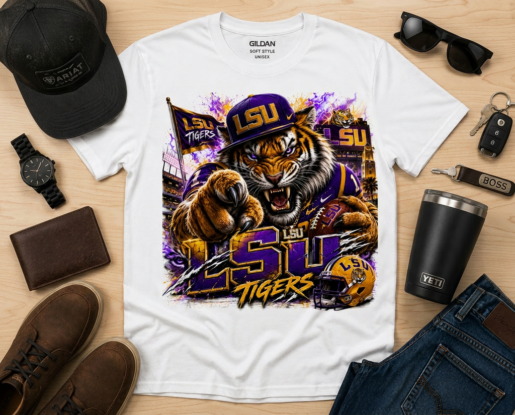 LSU Tigers Football Graphic Tee