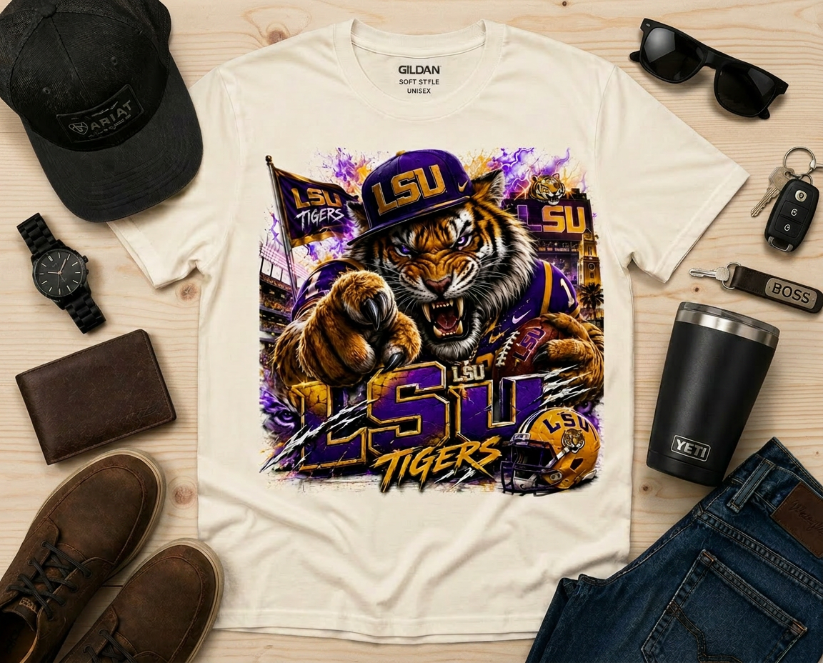 LSU Tigers Football Graphic Tee
