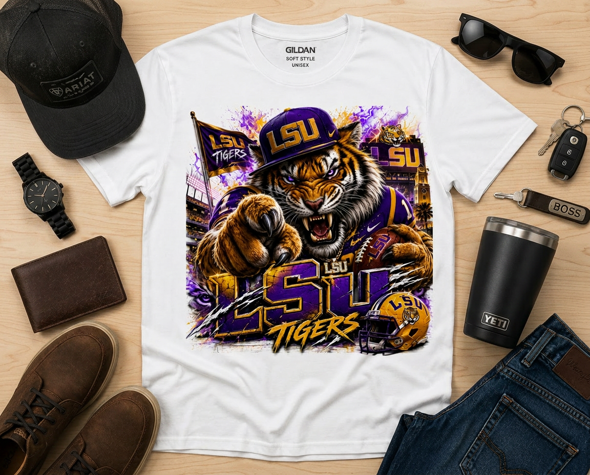 LSU Tigers Football Graphic Tee